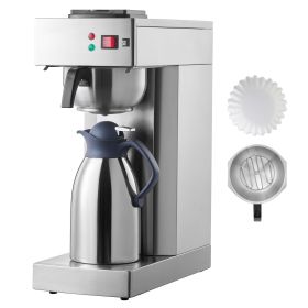12 Cups Commercial Drip Coffee Maker, Coffee Maker Machine with Thermal Carafe to Keep Warm or Cold