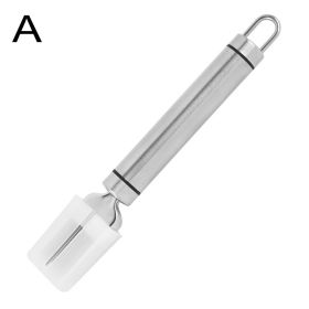 Stainless Steel Multifunctional Garlic Cutter Onion Knife Scallion Chopped Vegetable Cutter Sharp (style: A)