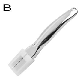 Stainless Steel Multifunctional Garlic Cutter Onion Knife Scallion Chopped Vegetable Cutter Sharp (style: B)